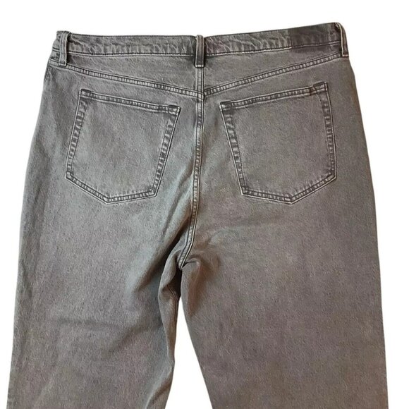 NWT Abercrombie & Fitch The 90s Straight Ultra High Rise Gray Womens 34/18R - Picture 4 of 10